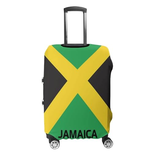 Jamaican Flag Jamaica Travel Luggage Cover Suitcase Protector Washable Baggage Covers Fit 19-32 Inch4