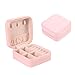 Produktbild HYCOPROT Schmuckkästchen Schmuckkästen Schmuckschatulle Reise PU Organisatoren Schmuck Reisetasche Fällen Geschenke Ringe Ohrringe Halsketten Armbänder Mädchen Frauen (Sakura Pink)