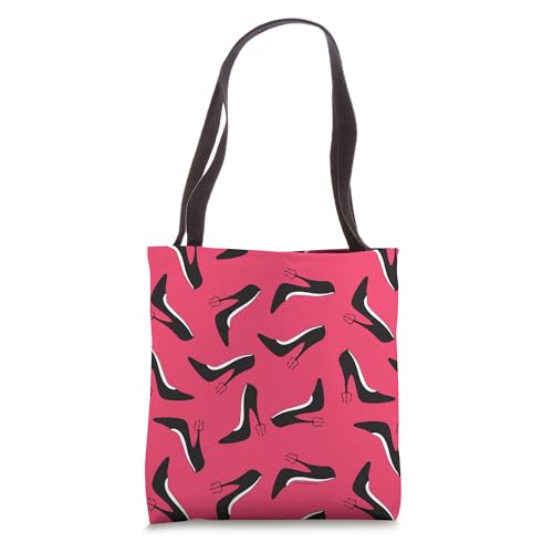 The Devil Wears Prada Pitchfork Stiletto Heel Shoe Pattern Tote Bag