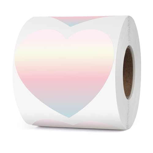 Étiquettes thermiques cœur rouge dégradé 76mm pour imprimante de bureau