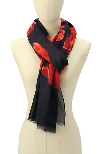 kate spade new york Women's Charming Rose Viscose Oblong Scarf, Stylish & Lightweight Fashion Accessory2