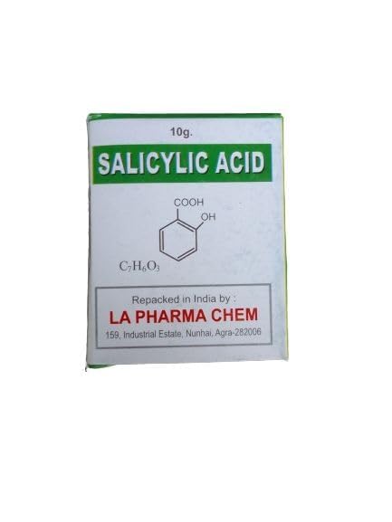 Image of Salicylic Acid Powder Pack of 12x10g(120Grams), for Making Beauty Cream, Facewash, Cleanser, Lotions, Gel, Body Wash (D.I.Y Ingredient)