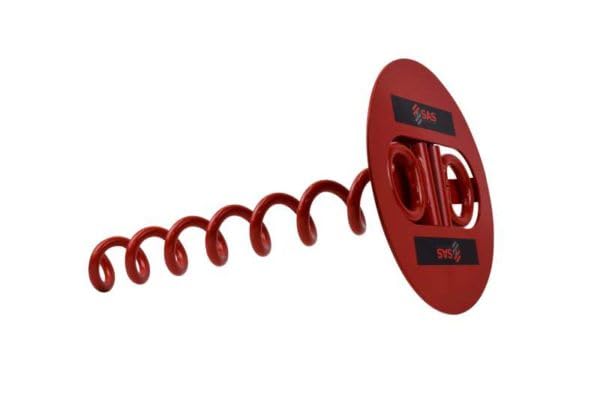 SAS Twin Shackle ScrewIn Security Ground Anchor Corkscrew Style (400mm)
