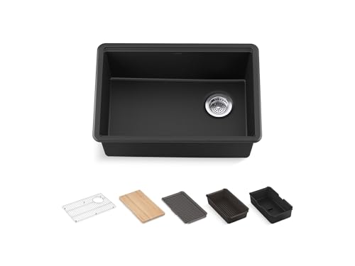 KOHLER Billings 27 in. Undermount Single-Bowl Workstation Kitchen Sink -  33713-PC-CM1