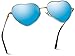 Women Metal Heart Frame Mirror Lens Cupid Heartshape Sunglasses