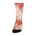 susiyo Scarlet Peony Print Hiking Socks Boy Girls - Cushioned Crew Socks for Kids Soft, Breathable & Seamless Toe for All-Day Comfort