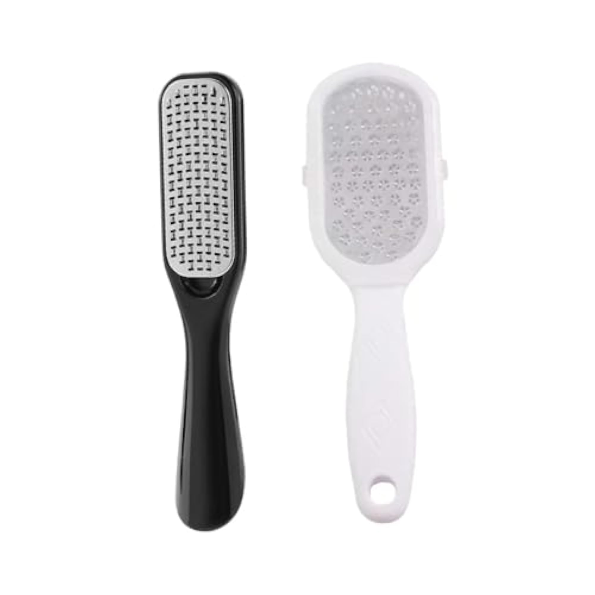 2 PCS Double Sided Metal Foot Scrubber, Black & White
