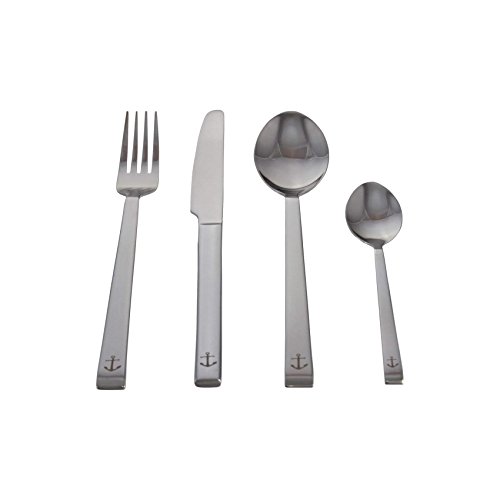 Norestar 24-Piece Nautical Flatware Set – Stainless Steel Cutlery with