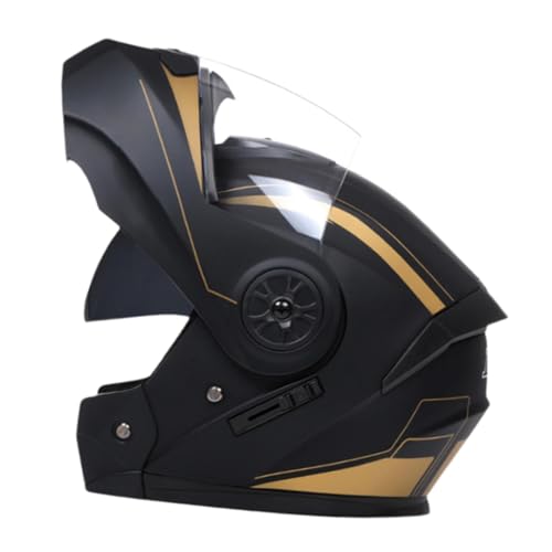 Okiyakusama Casco para montar en bicicleta de montaña, cascos de motocross con ventilación, casco de ciclismo con absorción de impactos, casco de, negro dorado M claro