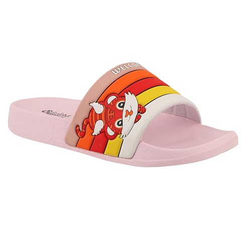 Image of WELCOME Unisex-Child Kids Flip-Flop Soft Comfortable Indoor & Outdoor Slippers Stylish Non-Slip Slide Home Casual Chappals For Boys & Girls