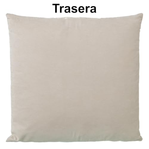 Coussin crème 43x43 cm déhoussable en polyester de qualité