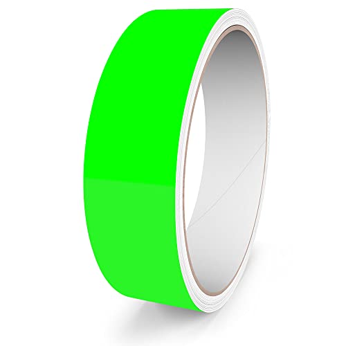 Motoking Decorative Stripe, Neon Green Fluorescent, 20 mm Width, 10 m Length, Sticker Foil Car Boat Motorbike Motorhome Caravan