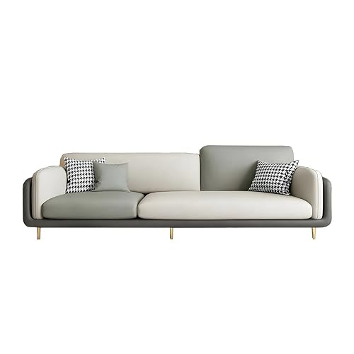 Image of Black Wood Modern Luxury Velvet Fabric 3+2+1 Seater Sofa in Bug Resistant Solid Wood for Bedroom, Living Room, Dining Room, Drawing Room, Home Office (Dark Grey & Beige, 6 Seater, Classic)