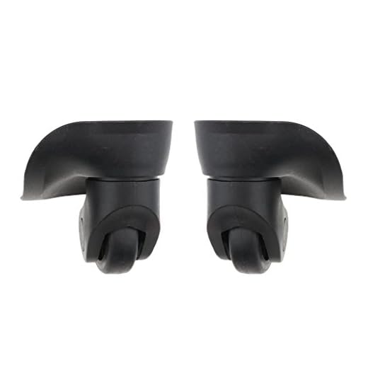 kokiya Ruedas De Repuesto para Maletas De Equipaje Ruedas Giratorias: Fácil Instalación Y Desmontaje - Negro-Grande