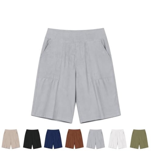 Bermuda en lin femme taille élastique offrant confort et fraîcheur