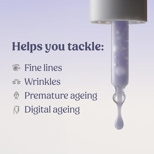 Image of Vilvah Better Ageing Face Serum | Bakuchiol & Blue Pea Extract | Helps Reduce Fine Lines & Wrinkles | Firms, Hydrates & Strengthens Skin Barrier | Beginner-Friendly & Pregnancy-Safe | 20ml