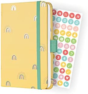 SIGEL J3318 Jolie Weekly diary 2023 - Rainbow Butter - 9,5 x 15 cm - hardcover - 174 pages - yellow