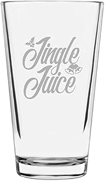 Jingle Juice Merry Christmas Etched 16oz Pint Glass