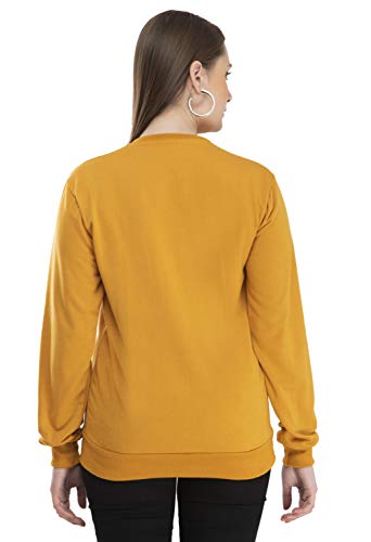 Image of IndiWeaves Women Fleece Warm Sweatshirt for Winters (XL,Grey,Purple,Mustard) Pack of 3