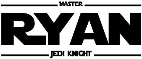 Vinilo decorativo Jedi con texto personalizado para niños miniatura 1