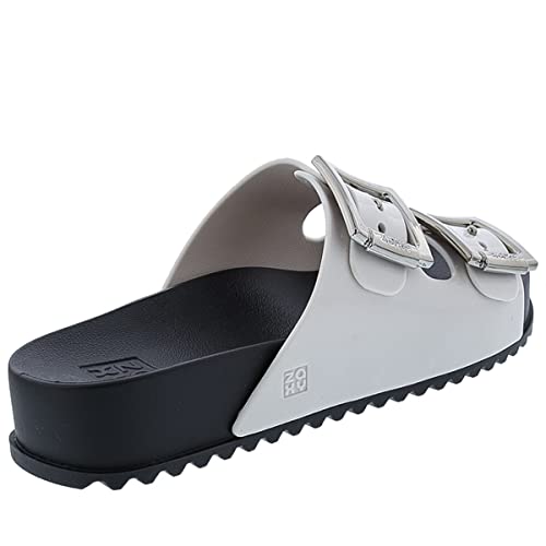 Sandália Partner III, Zaxy, Feminino, Preto/Branco, 37