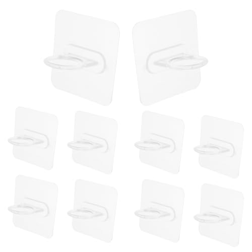 IMIKEYA 10pcs Adhesive Hooks Round Hooks Adhesive No Drill for Bathroom Kitchen Shower Wall Organizer Multifunctional