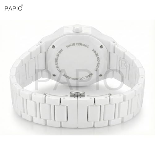 Image of PAPIO Modern Minimalist Polycarbon Analog Unisex Watch, Lightweight Touch Strap