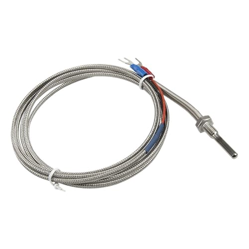 Termopar K sensor de temperatura FTARP09 sonda 30 mm cable 2 m con conector roscado PT 1 8