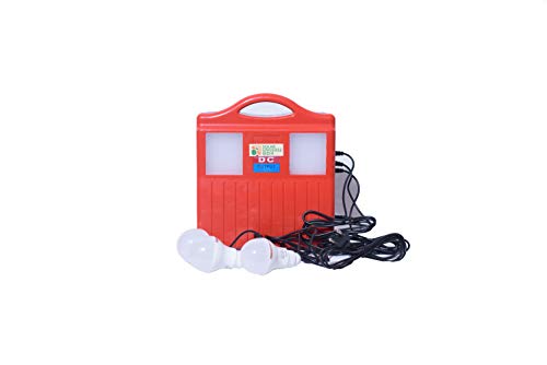 Image of Solar Universe India Solar DC Home Lighting System & Inverter with 60W DC Output, 3 LED Bulbs, Inbuilt Battery, Solar Panel & USB Chargers