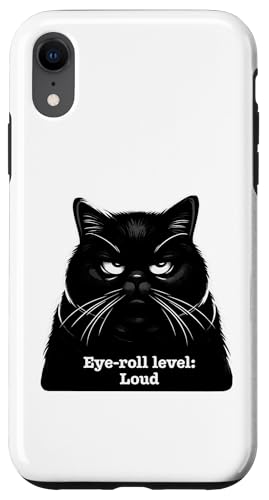 Annoyed Cat Eye-Roll Level ����ȃ��[�����O�A�C�Y �J���C�C�L���b�g �X�}�z�P�[�X iPhone XR �p