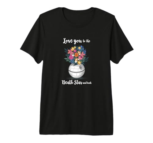 T-shirt Star Wars Love You imprimé graphique noir pour homme et femme