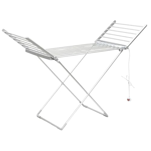 Image of Heated Clothes Drying Rack Folded Laundry Drying Rack for Linens Quilt Towel No Install Required