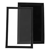 FOMIYES Caja Organizadora para Anillos y Pendientes con Tapa, Color Negro, Tamaño 29x19x4 Cm, Contenedor Multifuncional para Joyería, Organizador Práctico para Uso Doméstico y Regalos