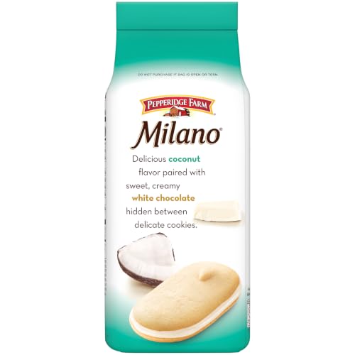 Image of Pepperidge Farm Milano White Chocolate Coconut Flavored Cookies, 7 Oz Bag