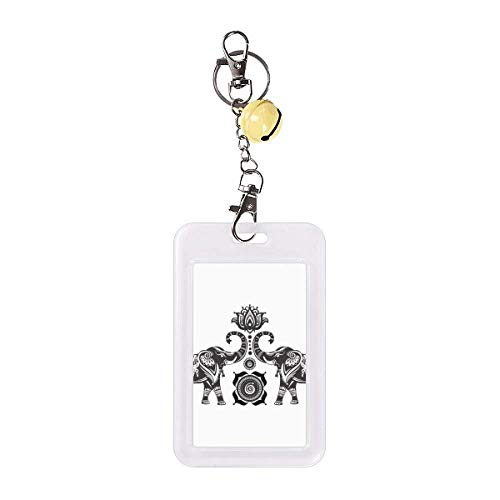 Funda protectora para tarjetas de crédito de elefante amarillo feliz