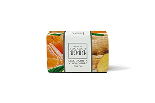 1916 - Mandarina y Jengibre 200 gr, Jabón Natural, Piel Limpia y...