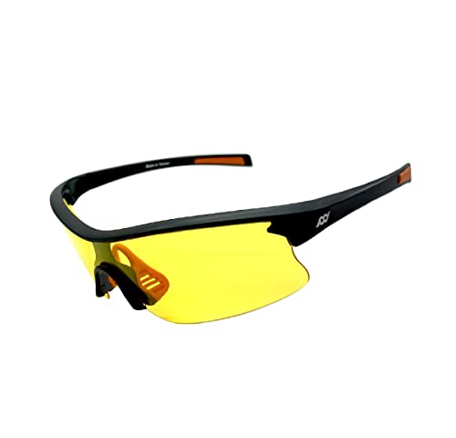 POLARS DESIGN TR90 frame One piece Shield Sport Sunglasses polarized Night Yellow lens