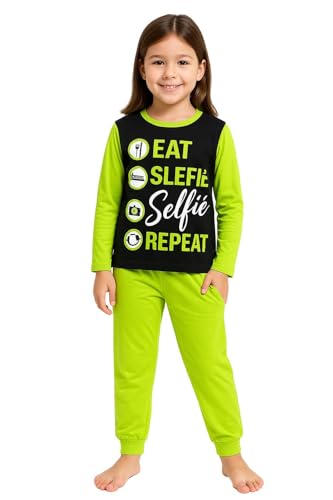 Vêtements de nuit ados ensembles pyjamas imprimés manches contrastes