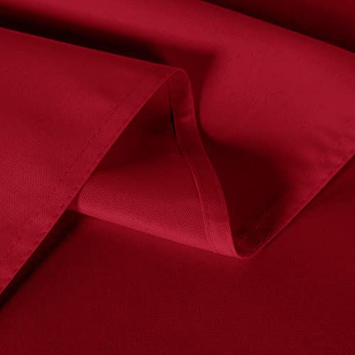 Image of sancua 2 Pack Red Tablecloth 54 x 54 Inch, Stain and Wrinkle Resistant Square Table Cloth - Washable Polyester Table Cover for Dining Tables, Buffet Parties and Camping