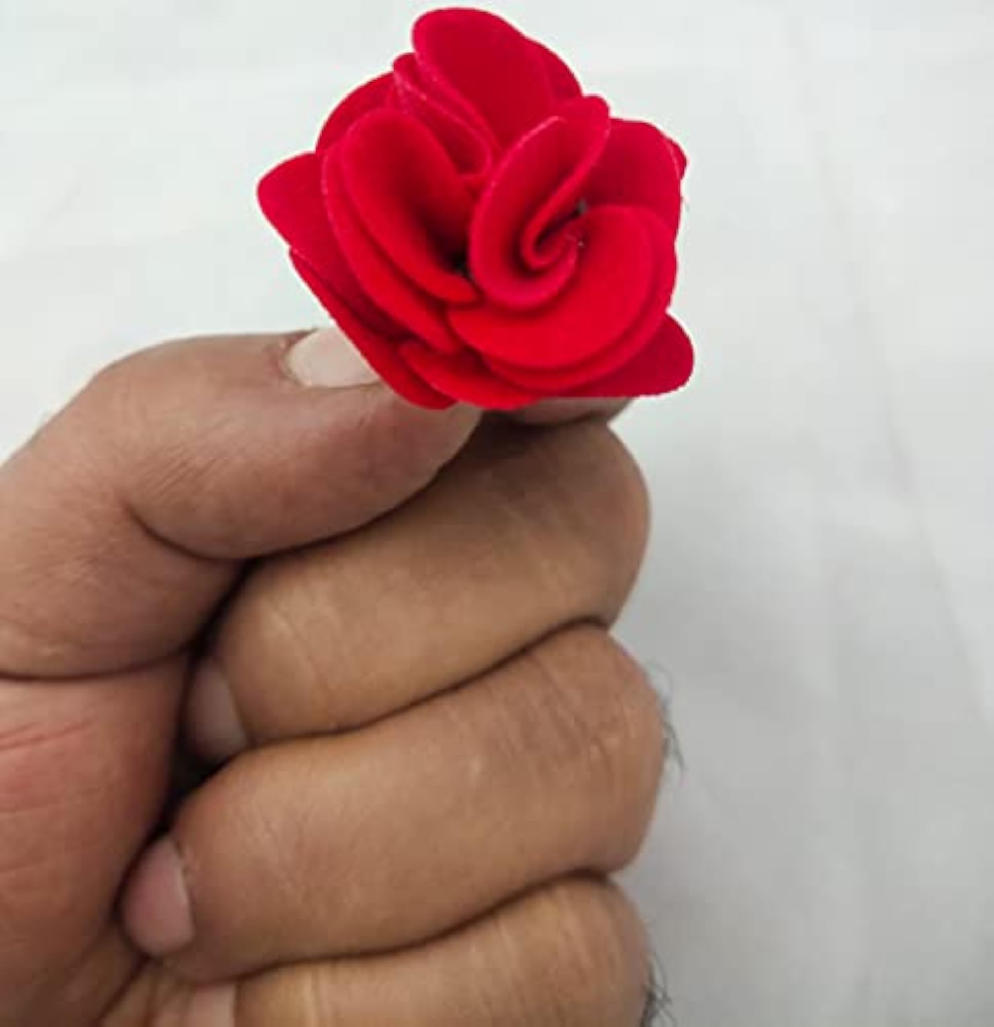 Artificial Velvet Rose Flowers Without Stem