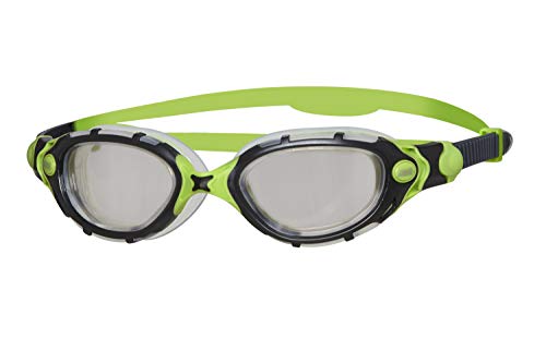 Zoggs Predator Flex Titanium Reactor - Occhialini da Nuoto, Colore: Nero/Verde