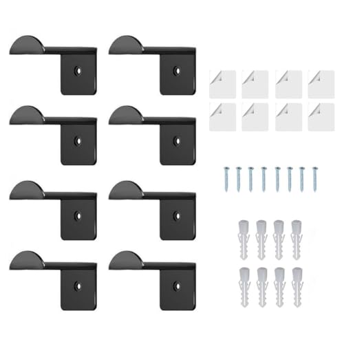 BlesConi Wandmontiertes Hutregal mit 32 Haken für Baseballmützen und Cowboyhüte, platzsparender Organizer (schwarz)