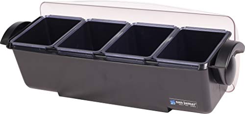 San Jamar BD4004 6 Piece The Dome Condiment Center, 6qt Capacity, 22" Length