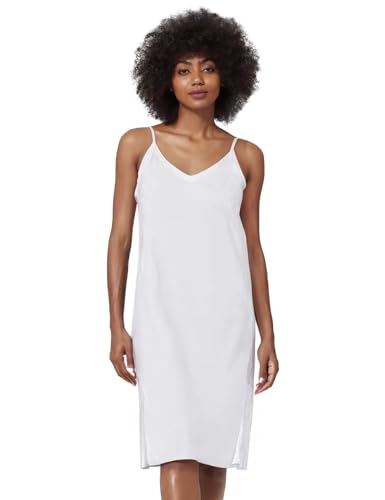 Women Dress Slips for Under Dresses 100% Cotton Full Slip with Adjustable Spaghetti Strap V Neck