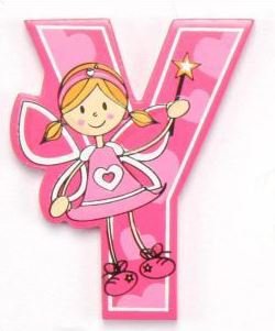 Vinsani Wooden Fairy Alphabet Letters Personalised Bedroom Wall Door Name (Y)