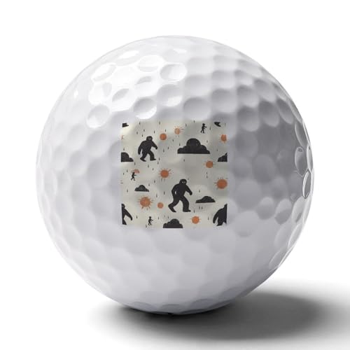 Bigfoot Rain Clouds Suns Logo Golf Balls Personalized Ball Custom for Men Women Boyfriend Husband