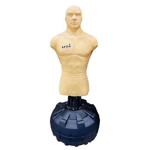 Image of USI Universal Body Bag & Base Unit | Standing Punching Dummy | Boxing Training Equipment | Punching Bag Stand Adult | Freestanding Kickboxing and MMA Trainer | Head & Torso Mannequin