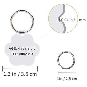 30 pcs Sublimation Blank Dog Tags Paw Shape Sublimation Blank Dog Tags Double Sided Dog Tags with Key Ring DIY Sided Aluminum Dog ID Tags Pet Name Tags Dog Collar Tags with Dogs and Cats