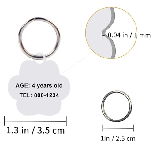 30 pcs Sublimation Blank Dog Tags Paw Shape Sublimation Blank Dog Tags Double Sided Dog Tags with Key Ring DIY Sided Aluminum Dog ID Tags Pet Name Tags Dog Collar Tags with Dogs and Cats 30 pcs Sublimation Blank Dog Tags Paw Shape Sublimation Blank Dog Tags Double Sided Dog Tags with Key Ring DIY Sided Aluminum Dog ID Tags Pet Name Tags Dog Collar Tags with Dogs and Cats