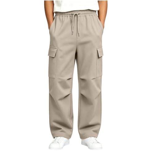 FOCLMP Boys Cargo Sweatpants 4-15 Year Old Kids Baggy School Sweats Husky - image 1